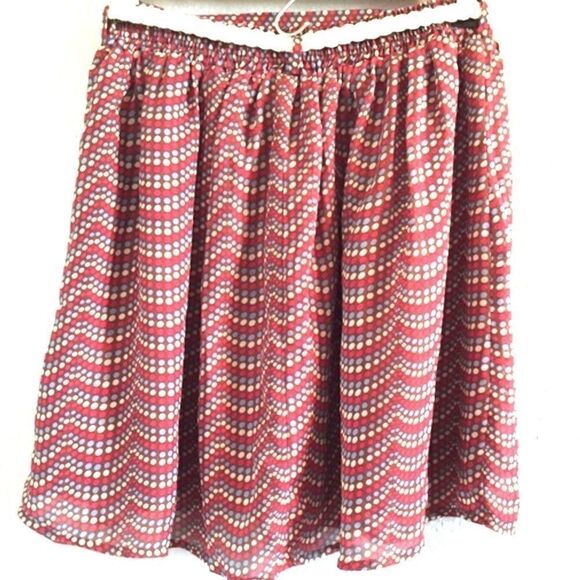 MOSSIMO Polka Dot Waist Skirt with belt. - Picture 2 of 4